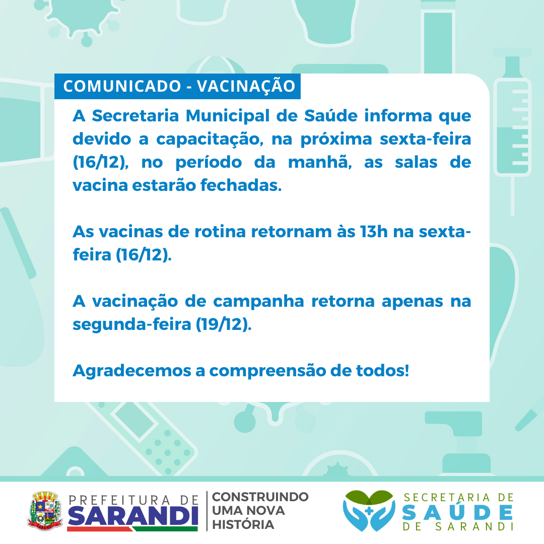 Comunicado Vacinação